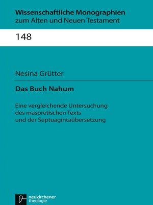 cover image of Das Buch Nahum